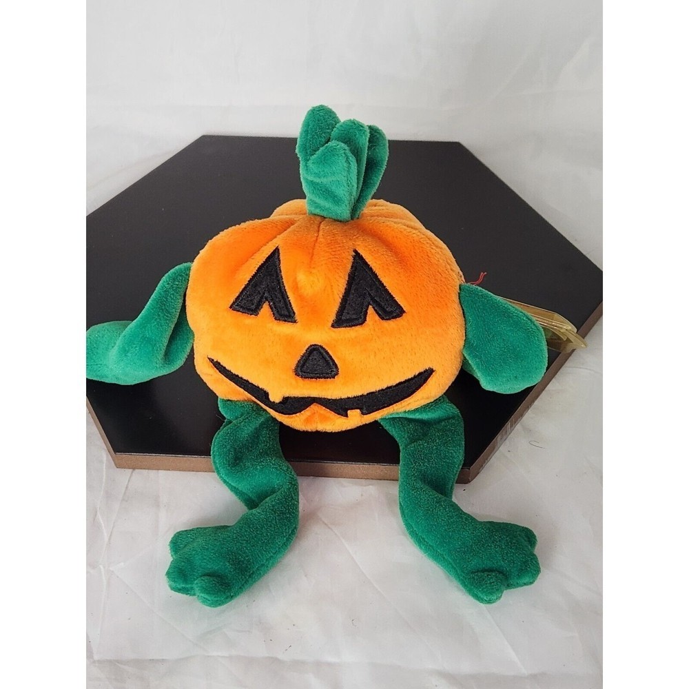 Ty Beanie Babies "Pumkin' " 1998 4.25" Sitting Halloween Pumpkin arms and Legs